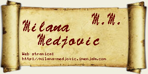 Milana Međović vizit kartica